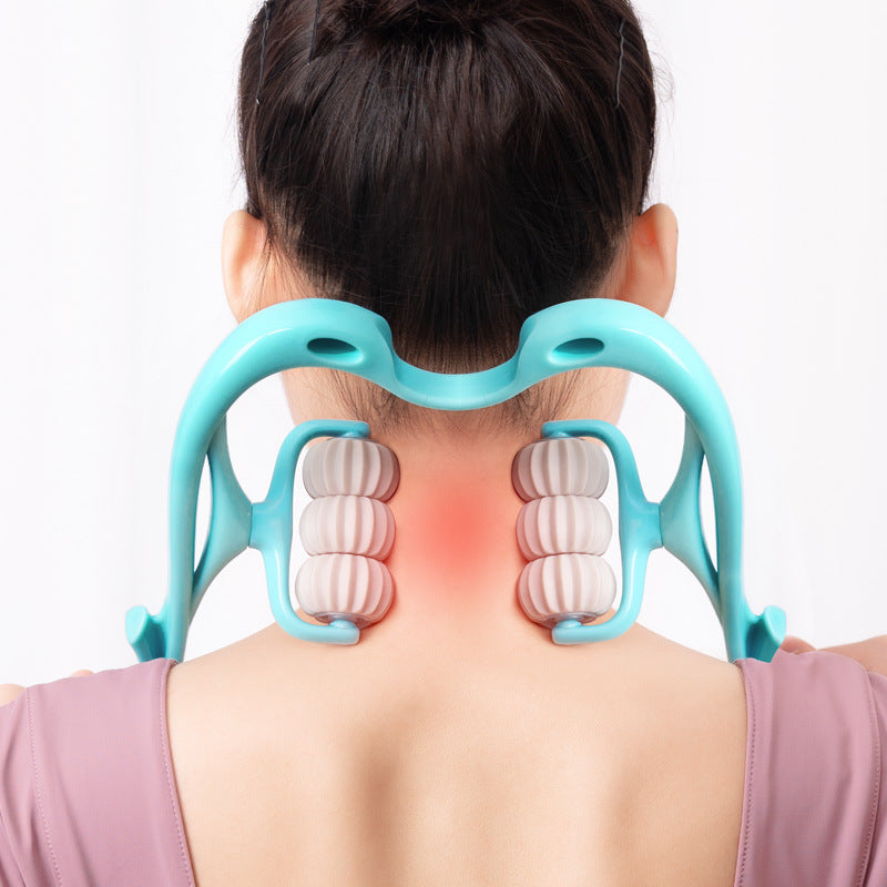 multifunctional manual six -wheel neck massages massage relieve roller massage