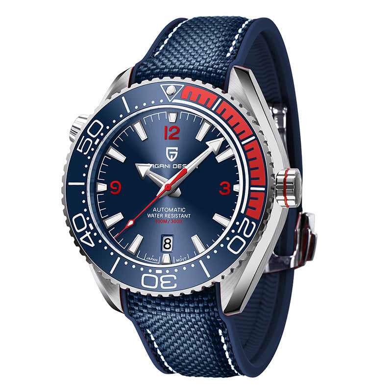 fashion rotatable digital watch bezel luminous men,s mechanical watch