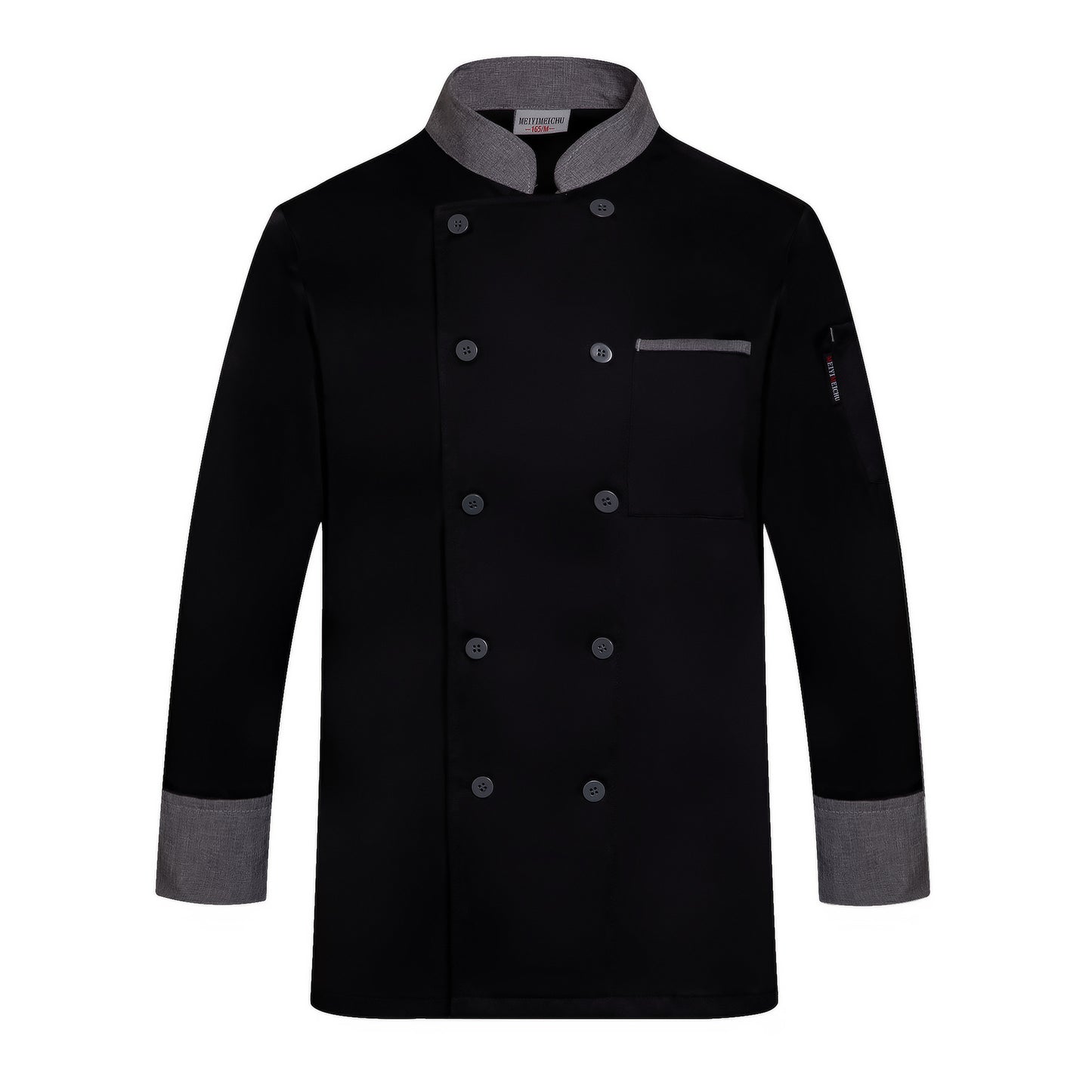 medium sleeved long sleeved senior chef work clothes for men