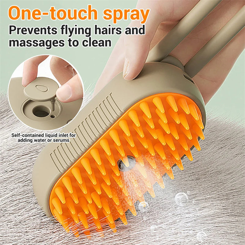 cat steam brush steamy dog brush 3 in 1 electrrc spray cat