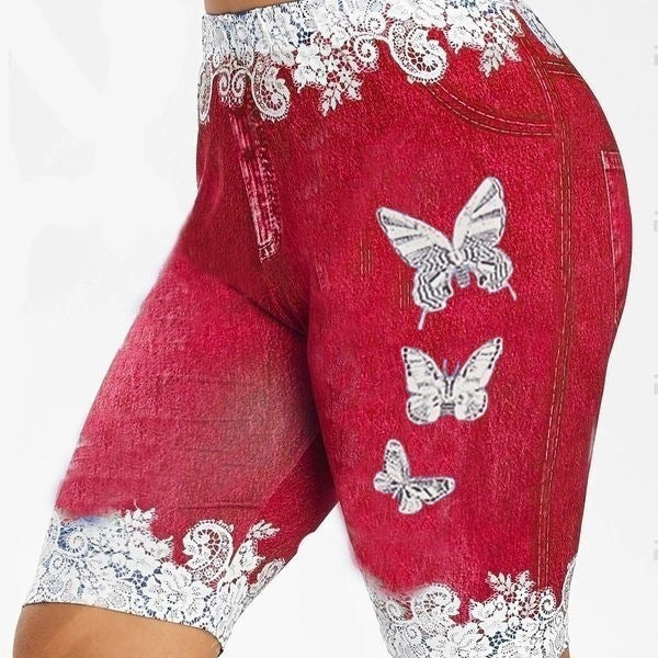 butterfly print leggings