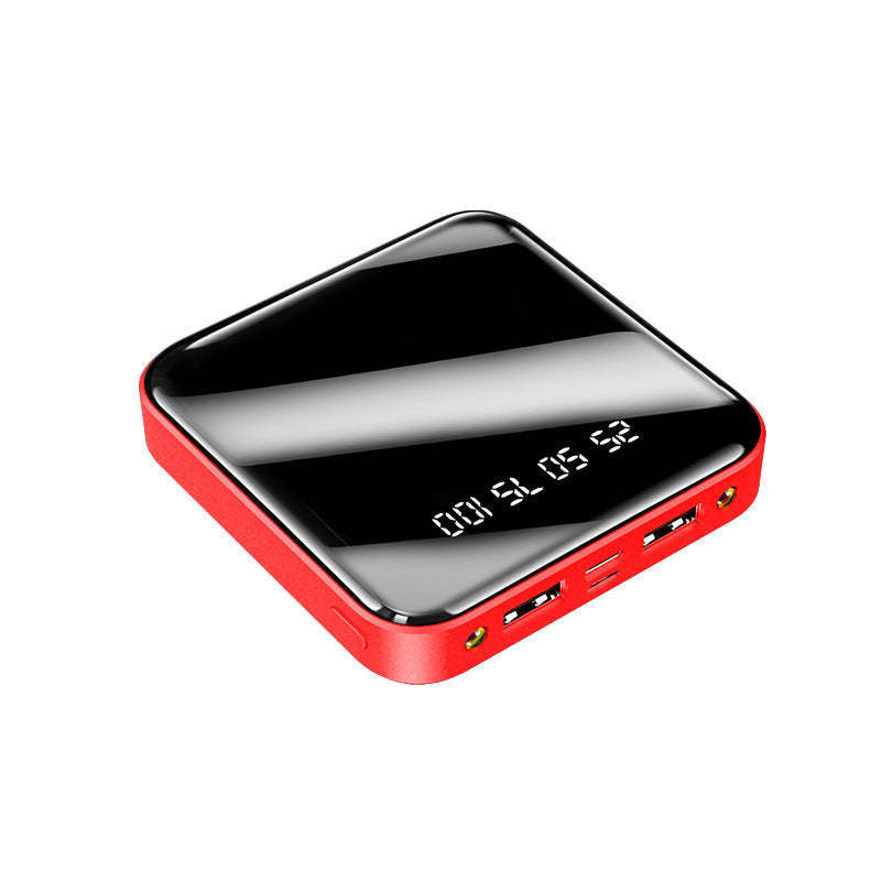mini power bank 20000 mah portable mirror digital display power bank