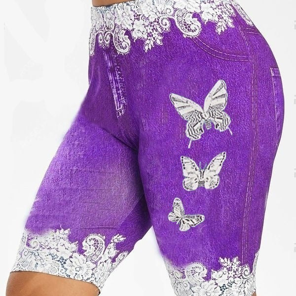 butterfly print leggings