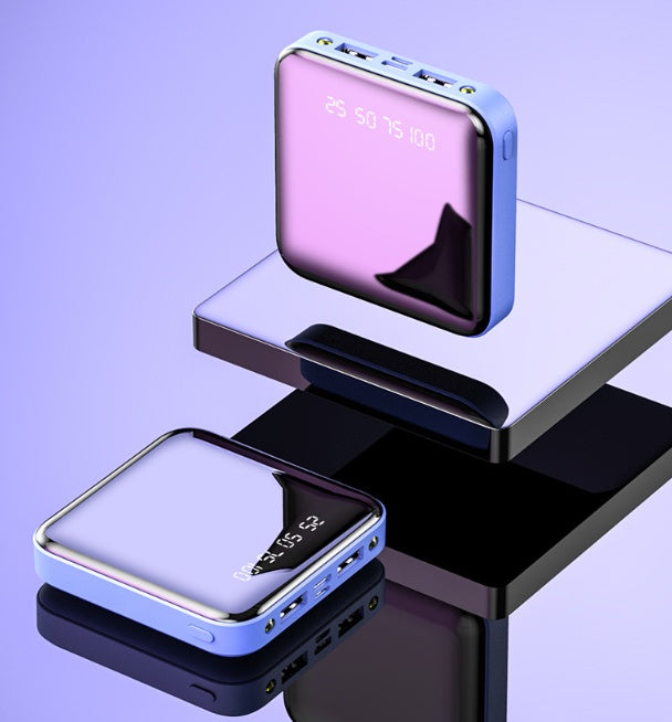 mini power bank 20000 mah portable mirror digital display power bank