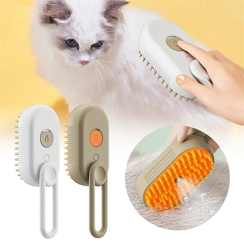 cat steam brush steamy dog brush 3 in 1 electrrc spray cat
