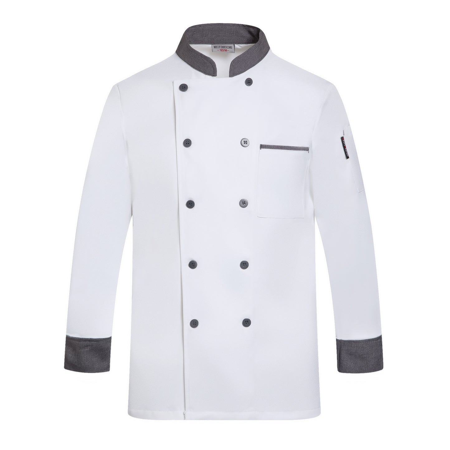 medium sleeved long sleeved senior chef work clothes for men