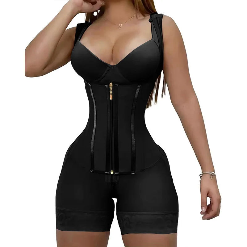 Female Colombian Fajas Straps High Compression Belly Control Whole Body Slimming Shaperwear