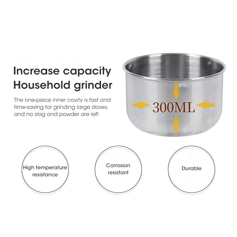 Mini Electric Grinder Household 300ml Ultrafine Baby Food Pulverizerain Mill 2/4 Blades