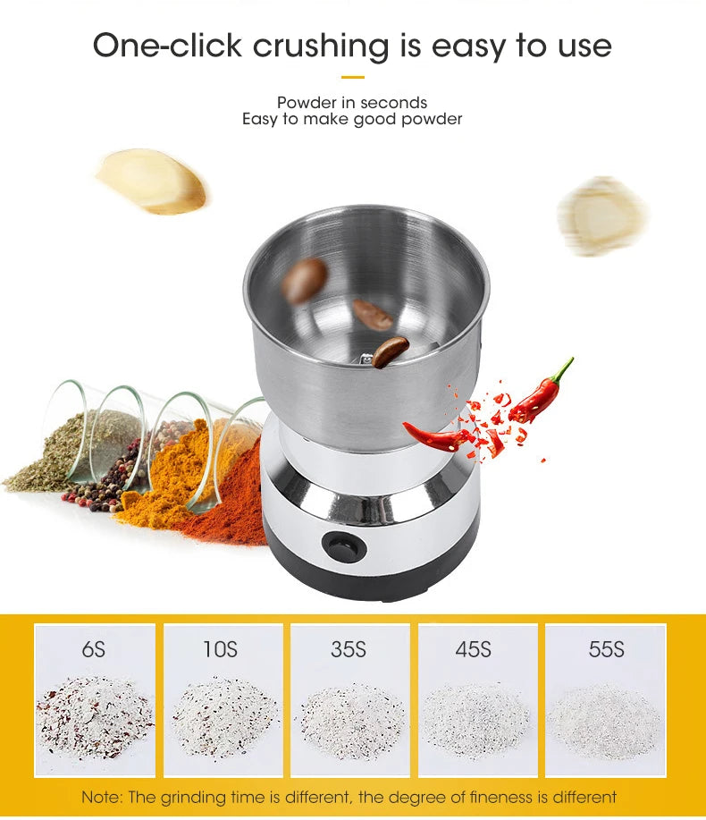 Mini Electric Grinder Household 300ml Ultrafine Baby Food Pulverizerain Mill 2/4 Blades