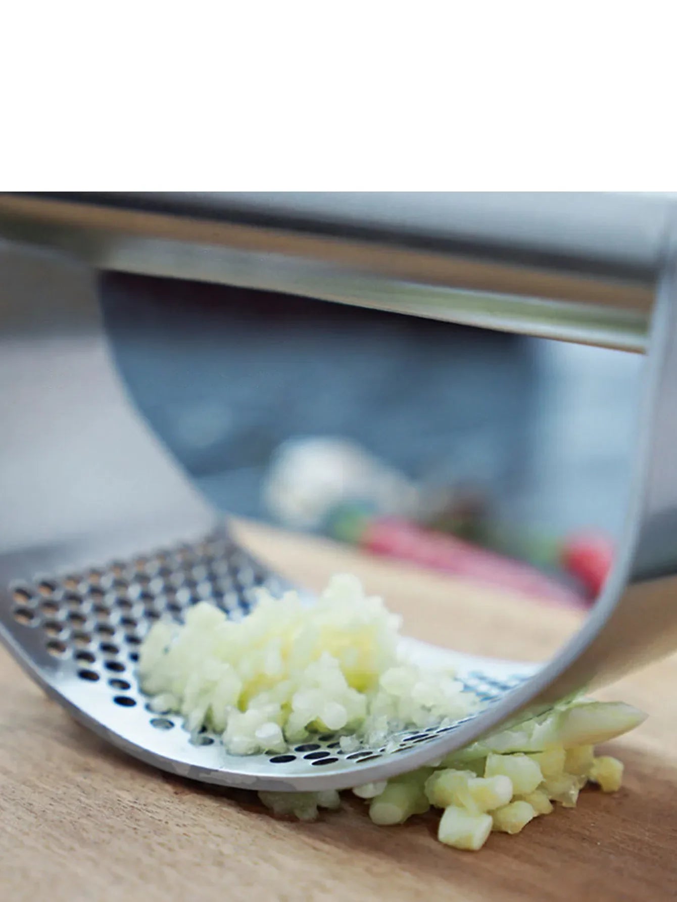 Manual Stainless Steel Garlic Mincer, Garlic Crusher PressFood Processor