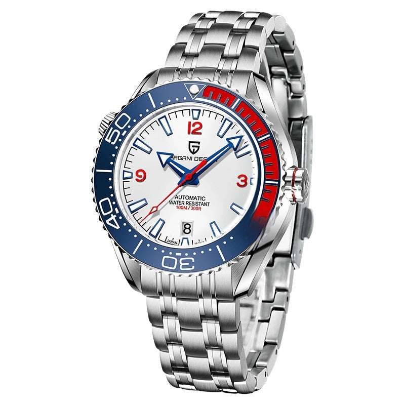 fashion rotatable digital watch bezel luminous men,s mechanical watch