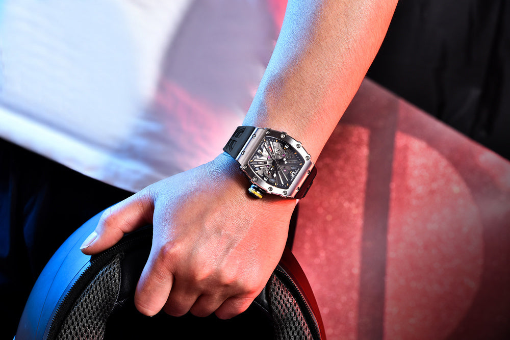 square men"s quartz calendar watch