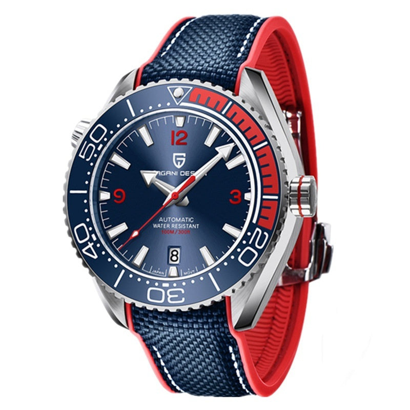 fashion rotatable digital watch bezel luminous men,s mechanical watch