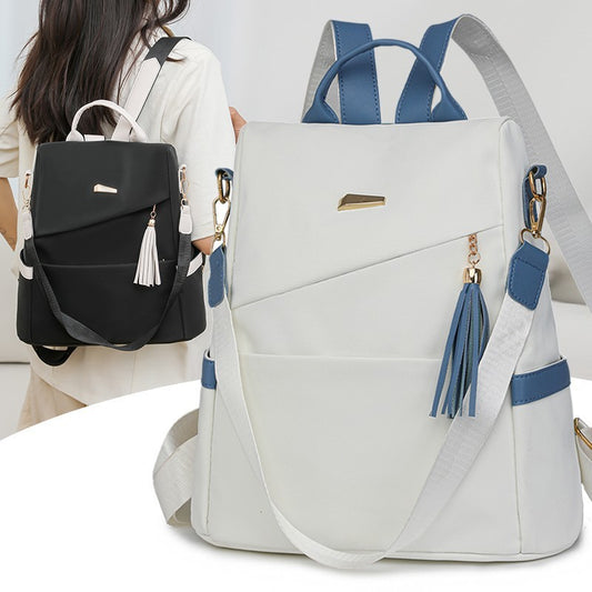 simple solid color back pack women's fashion travel backpack