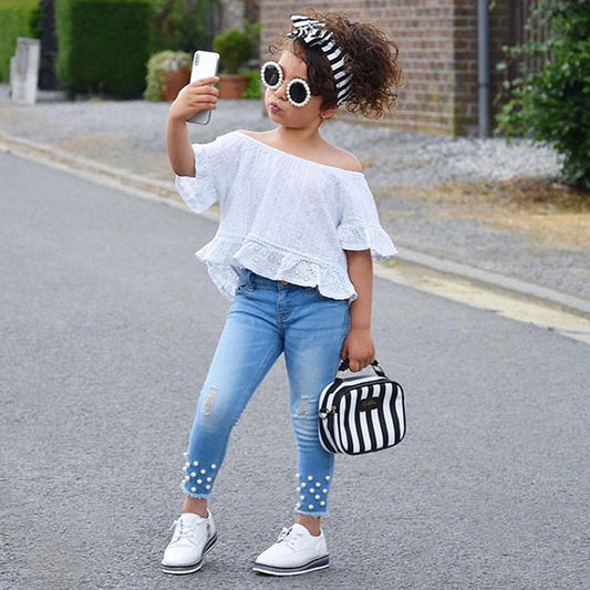 shirt shorts girls kids clothes for baby set children
