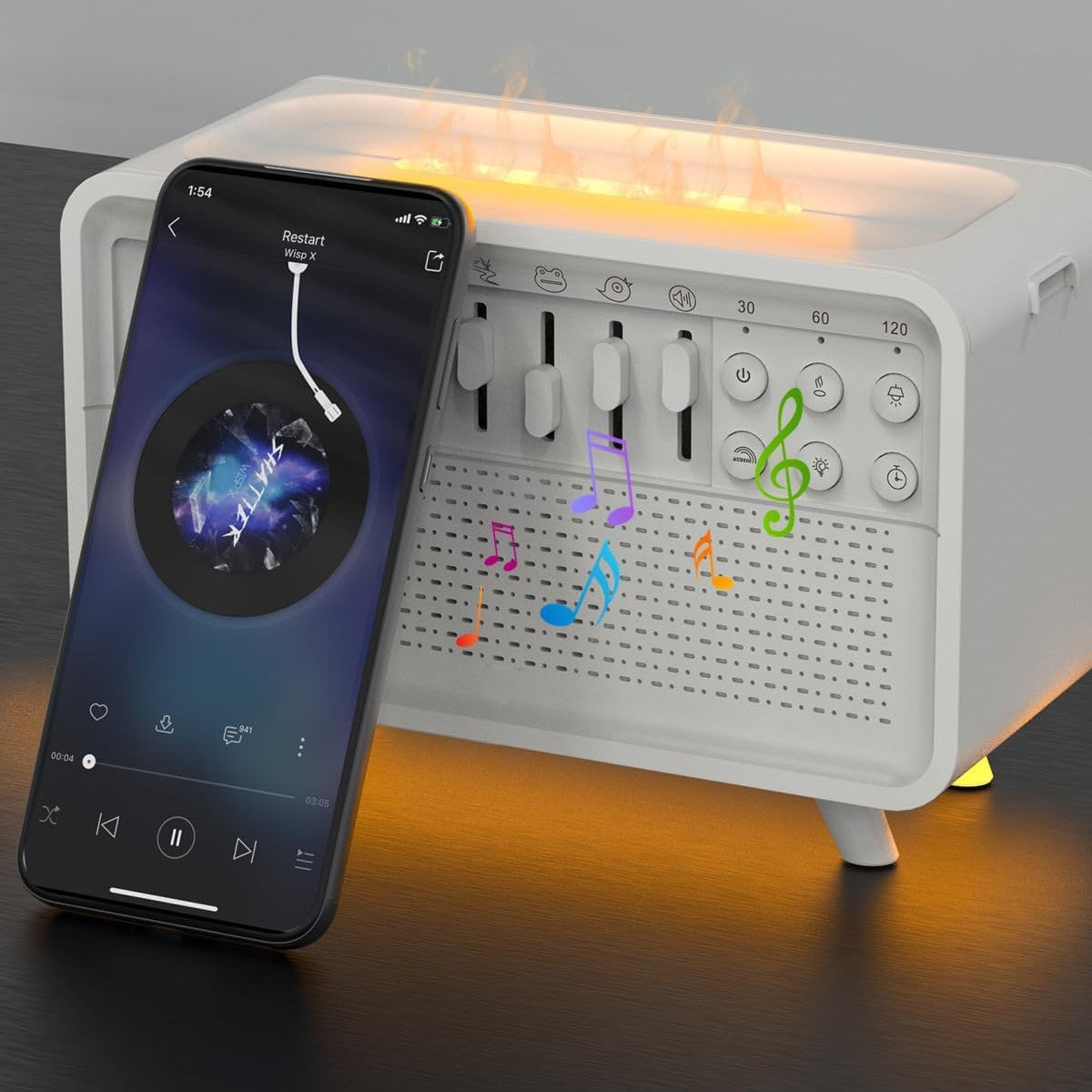 3 in 1 bluetooth speaker white noise sleep nignt light humidifier all-in one machin
