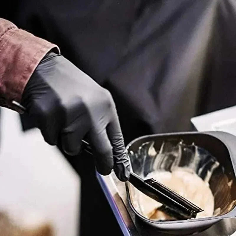 50/20PCS Disposable Black Nitrile Gloves Latex Free Waterproof Durable Suitable for Kitchen Food Processing Beauty SalonFamily
