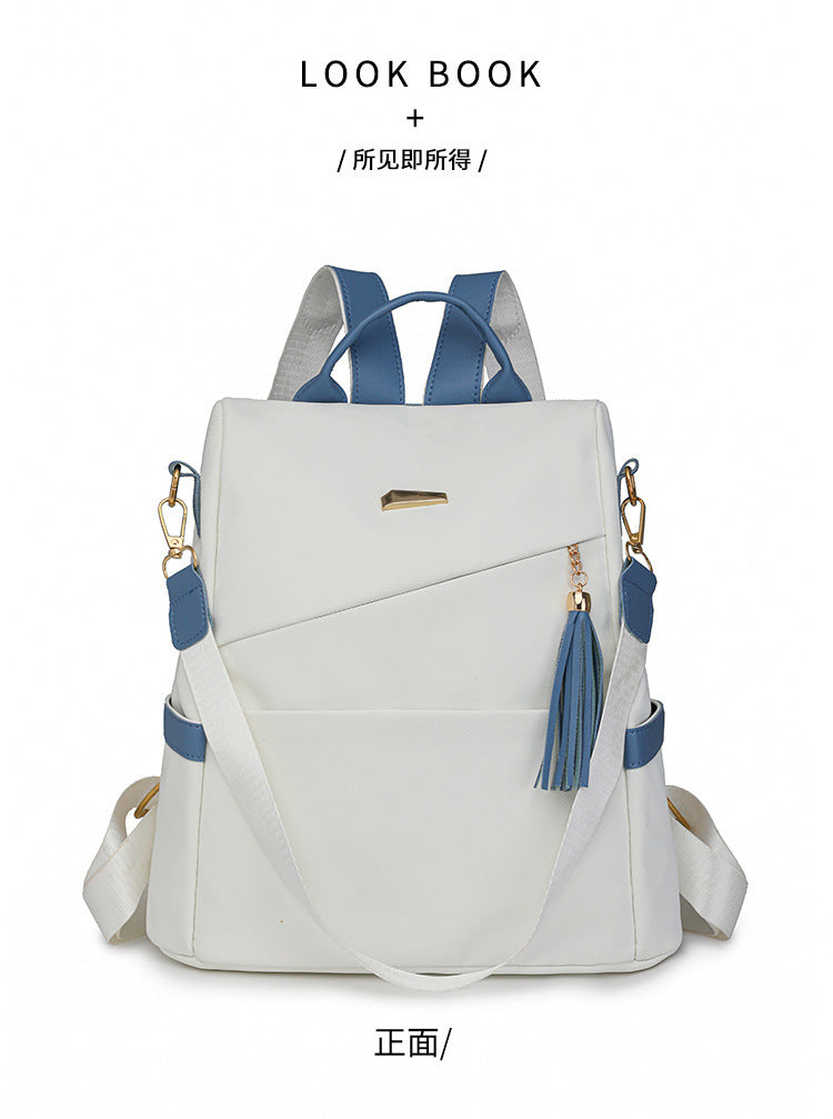 simple solid color back pack women's fashion travel backpack