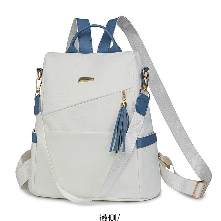 simple solid color back pack women's fashion travel backpack